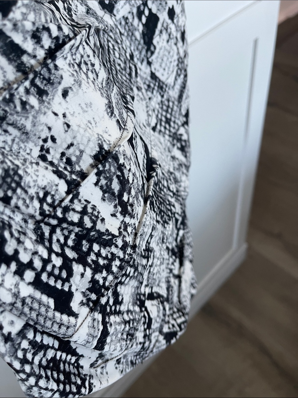Calvin Klein Black and White Snake-Print Swimsuit - Picture 5 of 5